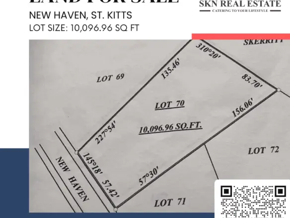 Land for sale at New Haven, St Kitts