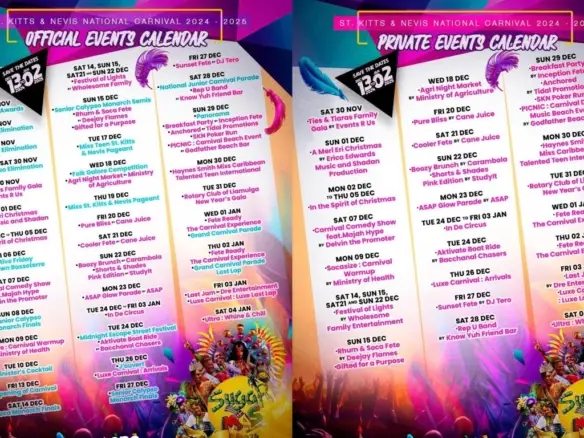 Sugar Mas 2024-2025 Carnival Events Calendar